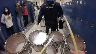 Stone Bridge Drumline Hallway Tenor Cam  Ben Fremin [upl. by Nial]