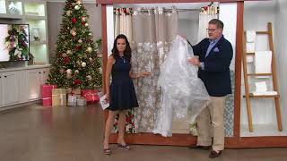 Hookless Holiday Print Shower Curtain with BuiltIn Liner on QVC [upl. by Town880]