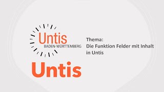 Untis Die Funktion quotFelder mit Inhaltquot [upl. by Gerdy]