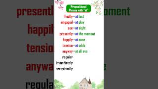 prepositional phrase with quotatquot english prepositionalphrases englishlearning shortfeeds [upl. by Hare]