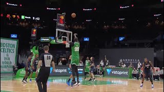 Celtics Bench Goes Wild After Tacko Fall Banks In Three [upl. by Arbe]