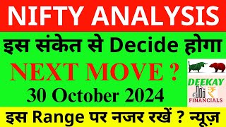 Nifty Prediction For Tomorrow  Wednesday 30 October 2024 Nifty Prediction  Market Prediction [upl. by Novad]