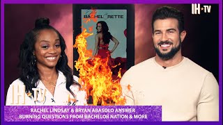 Rachel Lindsay amp Bryan Abasolo Answer Bachelor Nation Burning Questions [upl. by Dunkin]