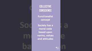 Collective Conscience  60 Second Sociology Beliefs in Society [upl. by Samira]