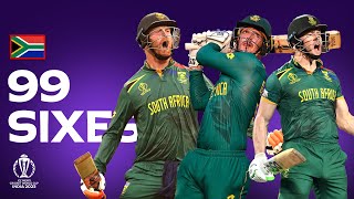 Record Breakers All 99 South Africa sixes at the Cricket World Cup 2023 [upl. by Muslim]