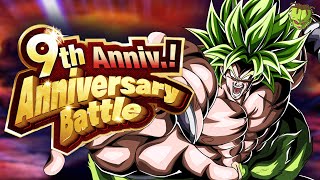 6 TURNOS y NO ITEM vs BROLY FULL POWER 9th ANNIVERSARY BATTLE  Dokkan Battle [upl. by Jehias111]