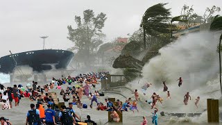 Philippines Typhoon PEPITO Footage Unbelievable Storm [upl. by Oznola]