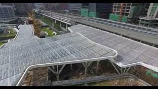 Beautiful tensile structure ETFE roofing membrane project design tensile roof fabric [upl. by Iahcedrom]