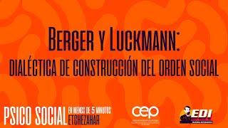 Peter Berger amp Thomas Luckmann Social Construction of Reality Phenomenology Berger and Luckmann [upl. by Jodee161]