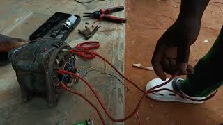 Car Alternator Converted To 3600 RPM Powerful Brushless DC Motor [upl. by Aliehs]