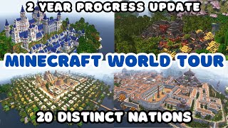 Aszulis World Tour 30  20 Different Minecraft Kingdoms  2 Years Progress Update [upl. by Nrubua]