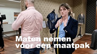 Hoe werkt het opmeten van een maatpak [upl. by Acissj]