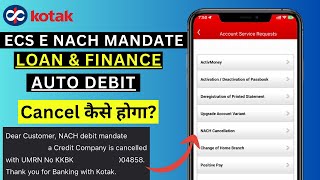 How To Cancel Auto Debit in Kotak Bank  ECS Mandate Cancel  Auto Debit Cancel  riyajtechlop [upl. by Ardnuassac]