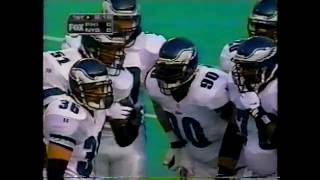 1996 Week 7 Eagles at NYGiants clip2 [upl. by Ilellan]