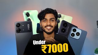 Best smartphones under ₹7000 Malayalam  best entry level Phones Malayalam [upl. by Ecart]