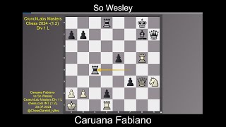 Caruana Fabiano vs So Wesley CrunchLabs Masters 2024 1L 1 2 [upl. by Maxia898]