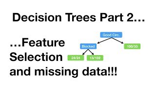 StatQuest Decision Trees Part 2  Feature Selection and Missing Data [upl. by Siddon270]