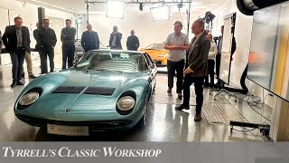 Unveiling Lamborghini Legends A Danish Special with Iain Tyrrell  Tyrrells Classic Workshop [upl. by Alesig361]