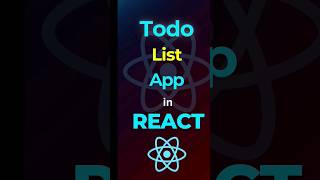 Todo list react js app reactjs reactjstutorial webdevelopment [upl. by Lenoil]