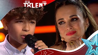 La VOZ de este jilguerillo pone la piel de gallina al jurado  Audiciones 7  Got Talent España 2023 [upl. by Arracot736]