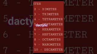 Dactylic Hexameter  METER IN POETRY poetry [upl. by Attinahs]