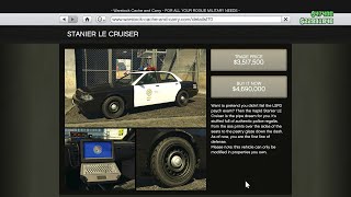 Buying The Police Car On GTA V  Stanier LE Cruiser [upl. by Yrelle]