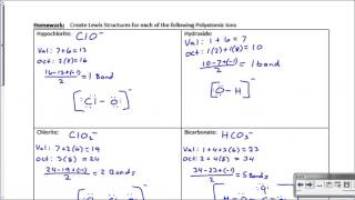 Lewis Structures for Polyatomic Ions [upl. by Neladgam]