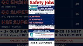 HSE Supervisor Jobs  HSE Jobs  HSE STUDY GUIDE [upl. by Cornall3]