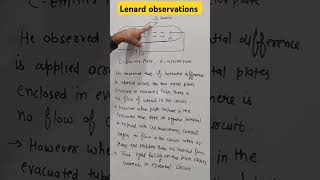 Lenard observations  Dual nature of matter and radiation class 12 physics [upl. by Gussi672]