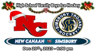 NC vs Simsbury Varsity Boys Hockey  December 20th 2023  600PM [upl. by Ahtanamas587]