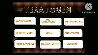 Teratogenic agents drugs Contraindications drugs of pregnancyFoetus malformations [upl. by Alegnat]