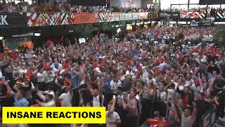 England Insane Fan Reactions to Saka Goal vs Switzerland [upl. by Eilraep]