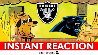 JOKE Raiders vs Panthers INSTANT Postgame Reaction Gardner Minshew Antonio Pierce  NFL Week 3 [upl. by Enirrok]