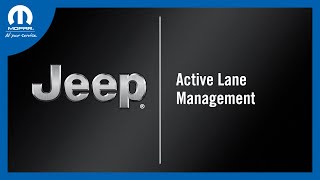 Active Lane Management  How To  2024 Jeep Vehicles [upl. by Chessy]