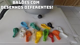 ENCHENDO VÁRIOS BALÕES COM DESENHOS DIFERENTES [upl. by Gupta]