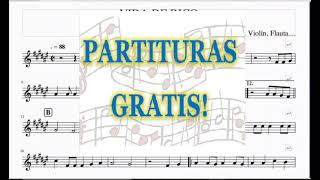 Vida de rico  Camilo  Partitura para Piano Violín Flauta [upl. by Ardnassak791]