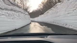 青森 雪 ドライブ driving Japan travel [upl. by Eppilihp]