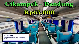 Cikampek  Bandung naik KA CIREMAI kelas Eksekutif dengan tarif khusus Rp65000‼️ [upl. by Htebaras]