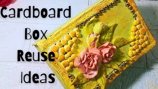 Easy way to reuse cardboard boxes  Cardboard box crafts [upl. by Onia]