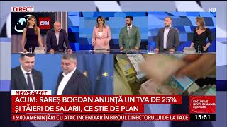 TVA de 25 în România și tăieri de salarii Rareș Bogdan Nenorocirea îi va lovi pe români [upl. by Tada959]