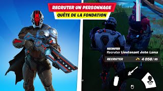 Recruter un personnage et parcourir 1000 m en sa compagnie  Quêtes de La Fondation Fortnite [upl. by Eimile]