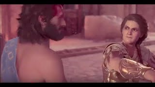 Assassins Creed Odyssey Deimos interrogates Phidias Deimos Kassandra Spanish [upl. by Wendye634]