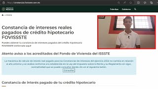 Descarga tu CONSTANCIA de INTERESES del FOVISSSTE Declaración Anual 2024  Tutorial  Fovissste [upl. by Eleon]