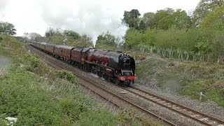 46233 Duchess of Sutherland slips and slogs up Hemerdon with Day 1 and 2 of The Great Britain XII [upl. by Kristen223]