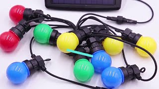 Solar G50 color festoon string light [upl. by Leland]