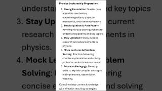 Physics Lectureship Preparation MethodFollow these Steps For Best Preparation ShortsYt Shorts [upl. by Etnohc]