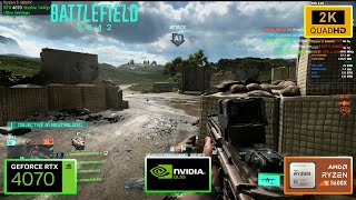 Battlefield 2042 RTX 4070 Ryzen 5 5600X Native 1440p Ultra Settings [upl. by Nohtahoj632]