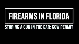 Firearms in Florida Storing A Gun In The Car CCW Permit [upl. by Eldredge936]