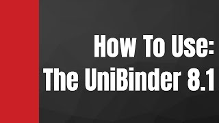 How to use the UniBinder 81 Thermal Binding System by Unibind® [upl. by Llenaej]