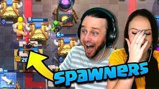 MASS SPAWNERS ARE NUTS 2v2 Clash Royale [upl. by Blackmore]